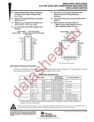 SN74LVTH652PWRE4 datasheet  